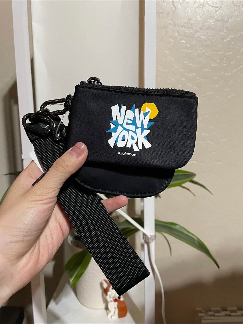 lululemon Black Dual Pouch Wristlet with Strap